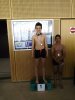 Adel et Kiroshan pour le podium en 50m Brasse Minime Garçon